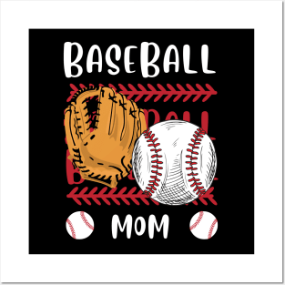 My Favorite Baseball Player Calls Me Mom Gift for Baseball Mother mommy mama Posters and Art